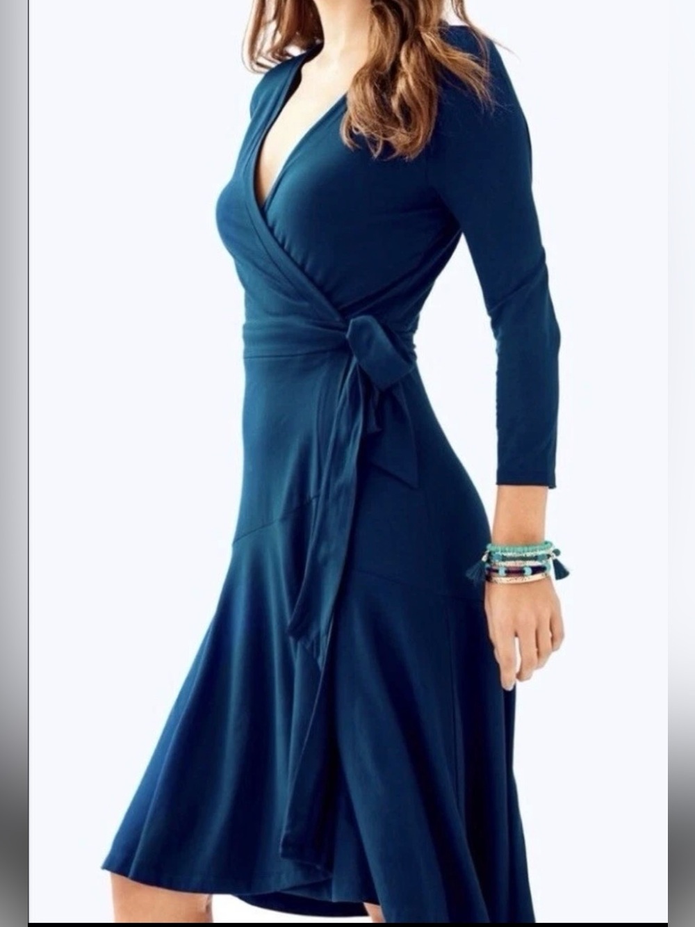 Lilly Pulitzer Rozaline Deep Teal Wrap Dress